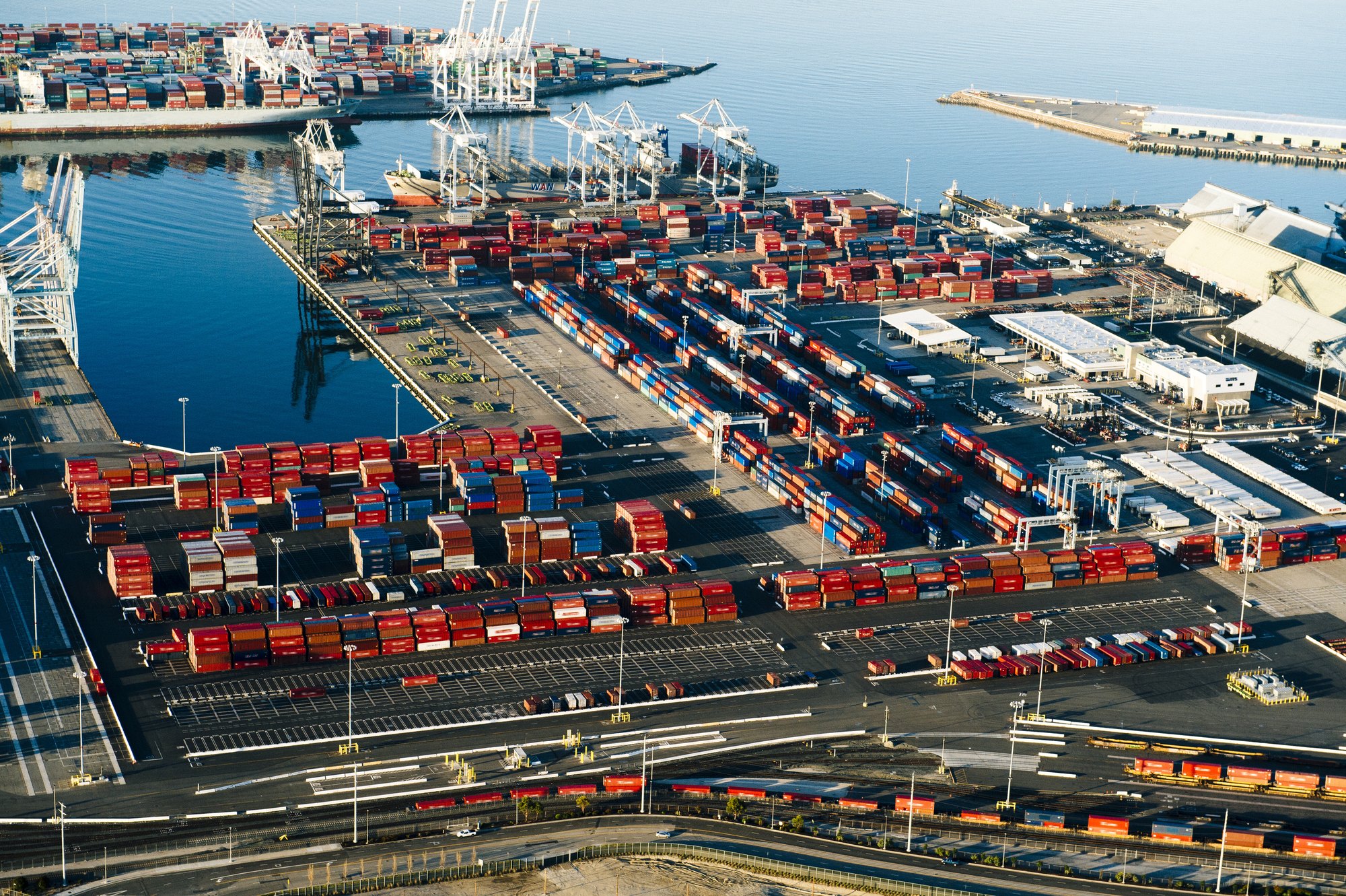 The Port of Los Angeles from the air